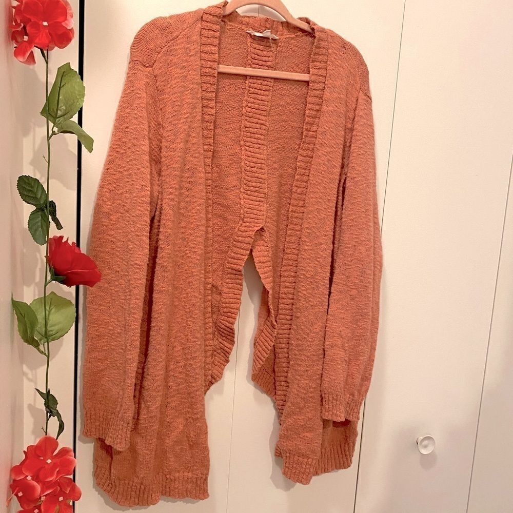 🌷JACK by BB Dakota🌷 Unique Coral Orange Cardigan - Picture 6 of 6